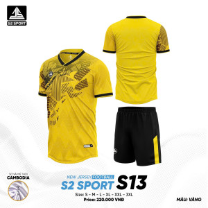 ÁO BÓNG ĐÁ KHÔNG LOGO S2 SPORT S13